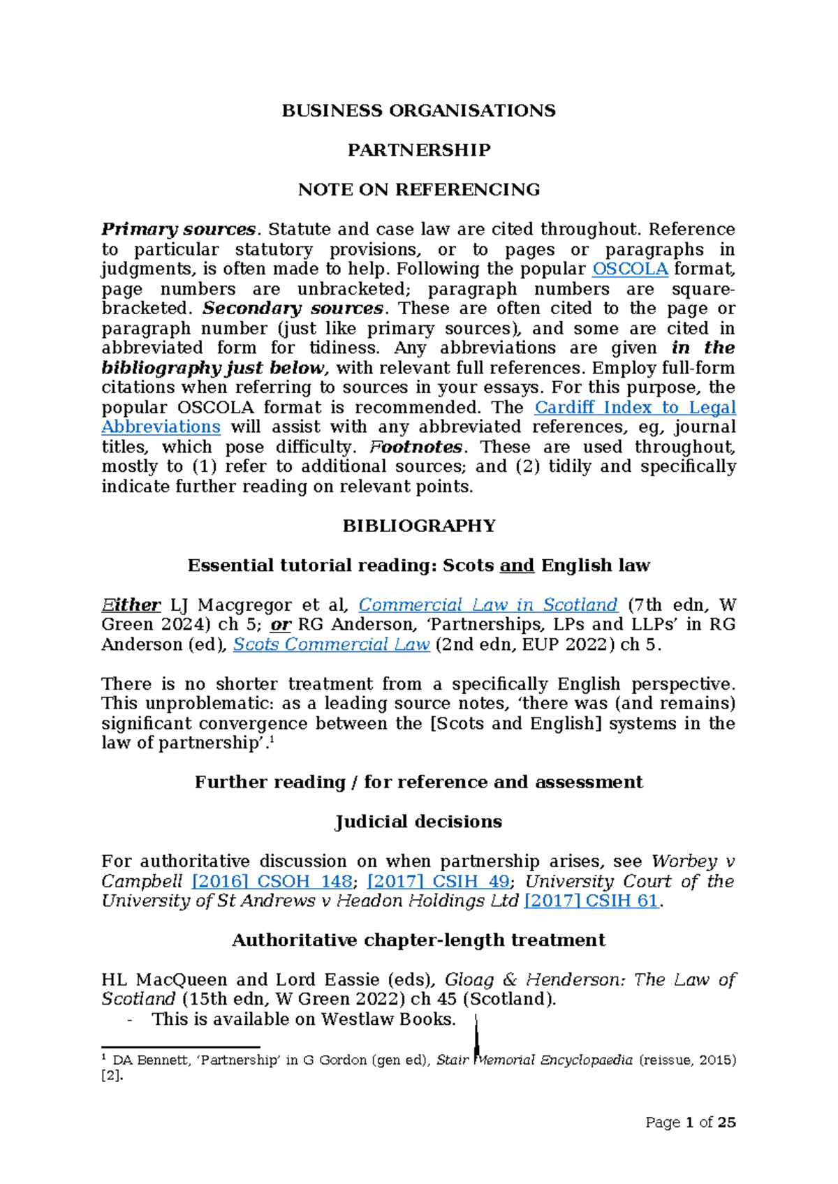 Bus Orgs A – Partnership Handout & Referencing Guide – 2025 - Studocu