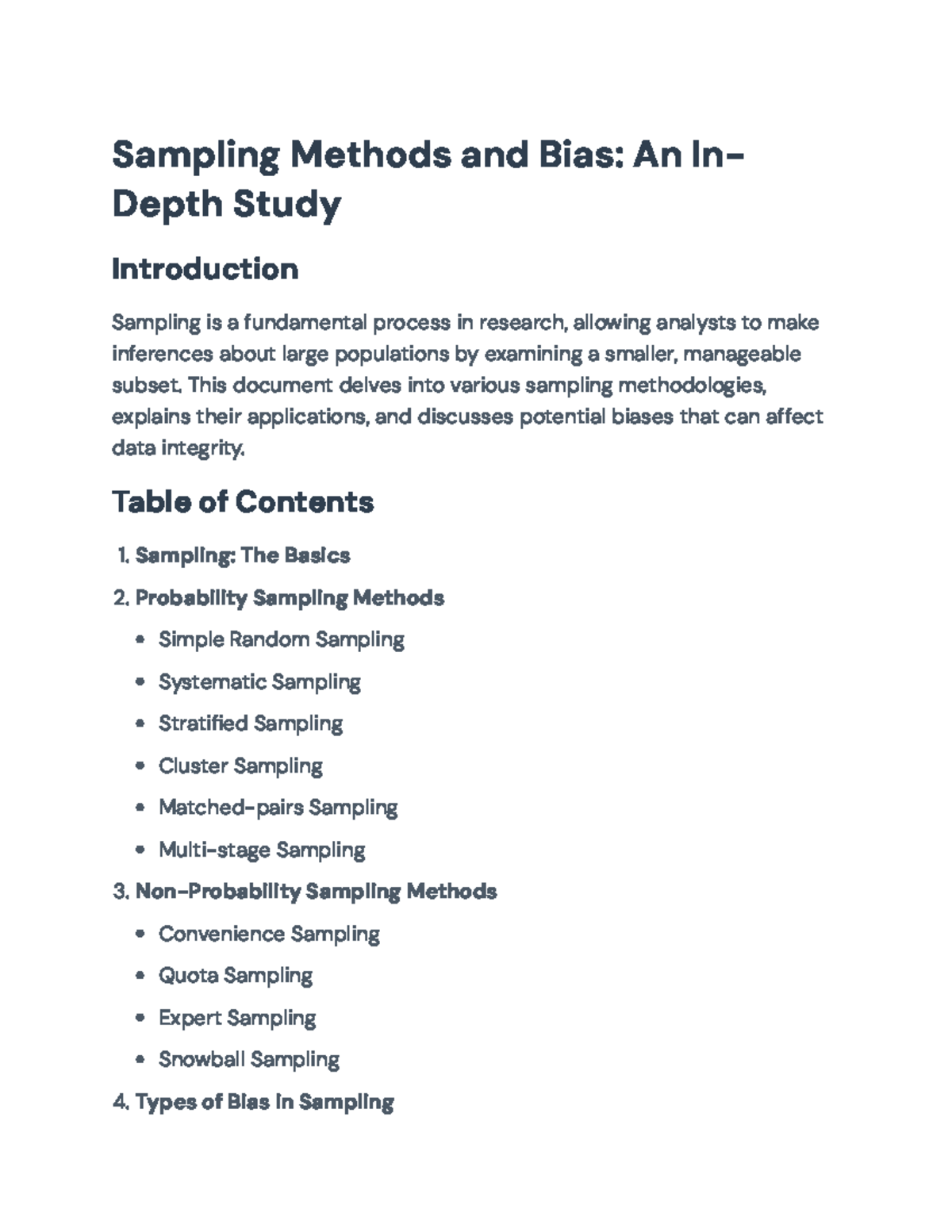 Sampling Techniques and Bias: A Detailed Guide for Research Methods ...