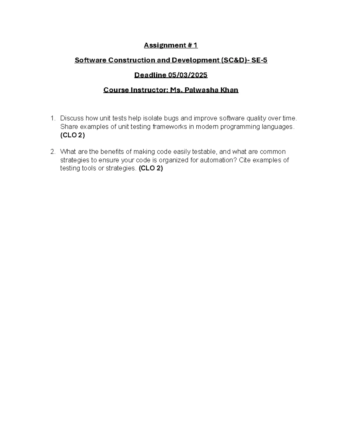 Comprehensive Guide on Unit Testing in Software Development (SC&D-SE-5 ...