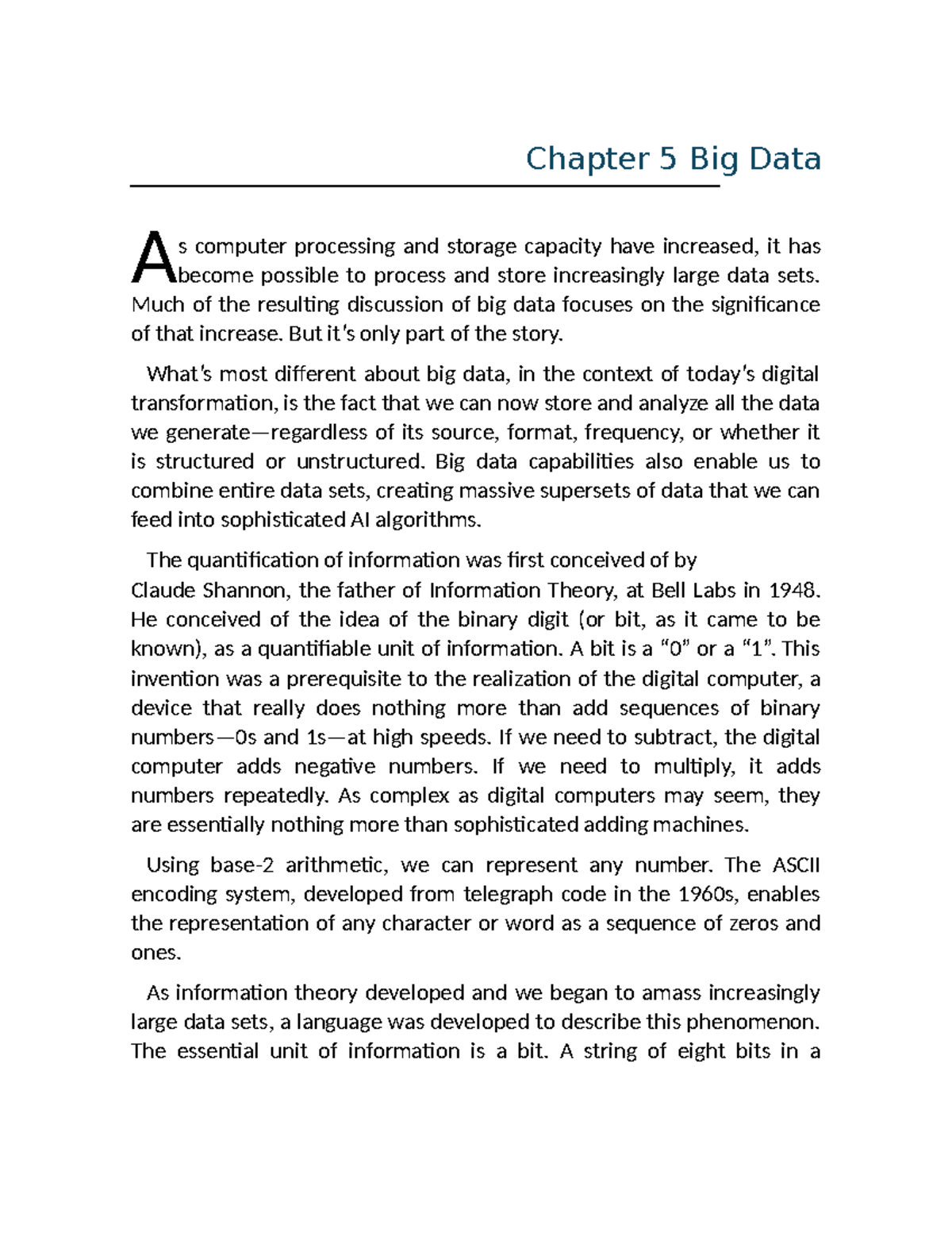 Chapter 5: The Evolution and Impact of Big Data in Digital ...