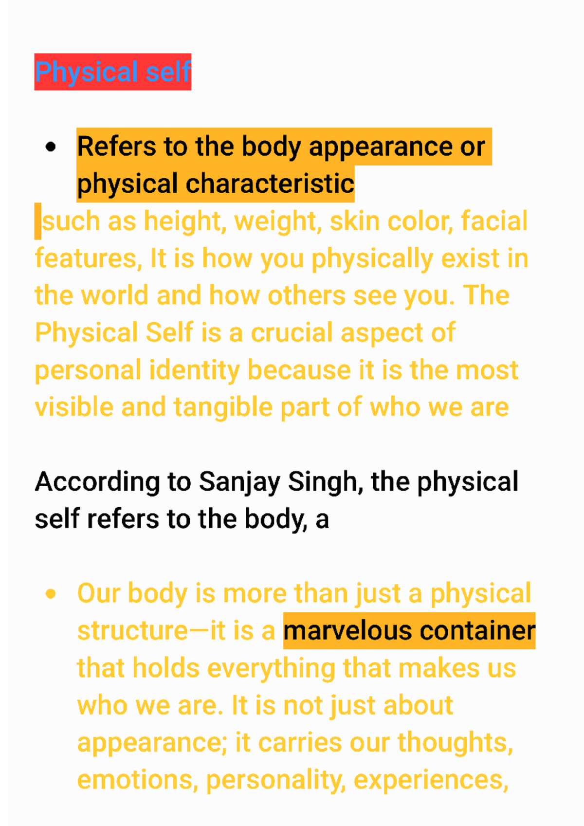 Understanding the Physical Self: Identity, Culture, and Psychology ...