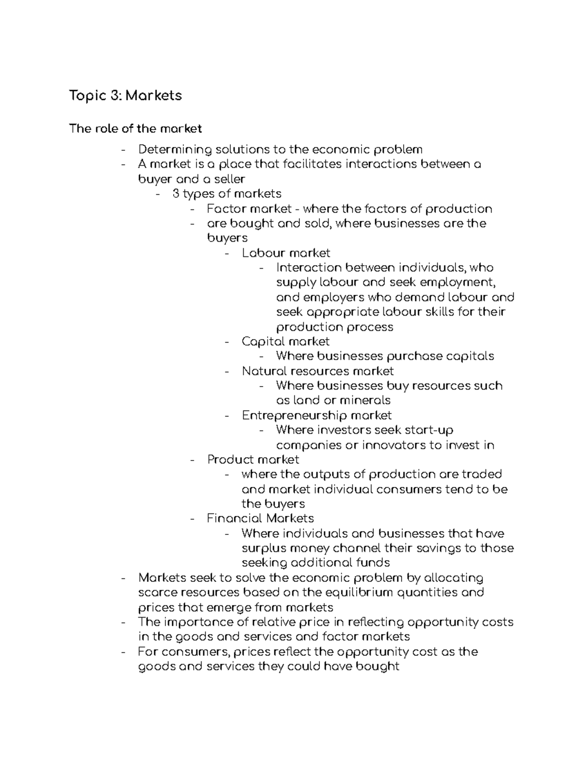 Economics Task 2: Understanding Market Dynamics and Labour Supply - Studocu