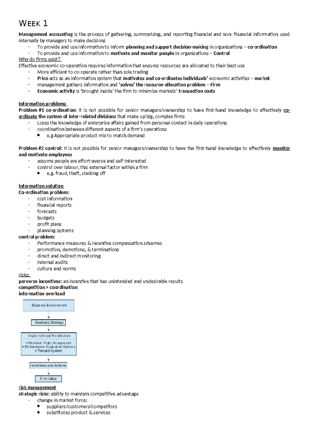EPM 101: Week 1-12 Management Accounting Lecture Notes - Studocu