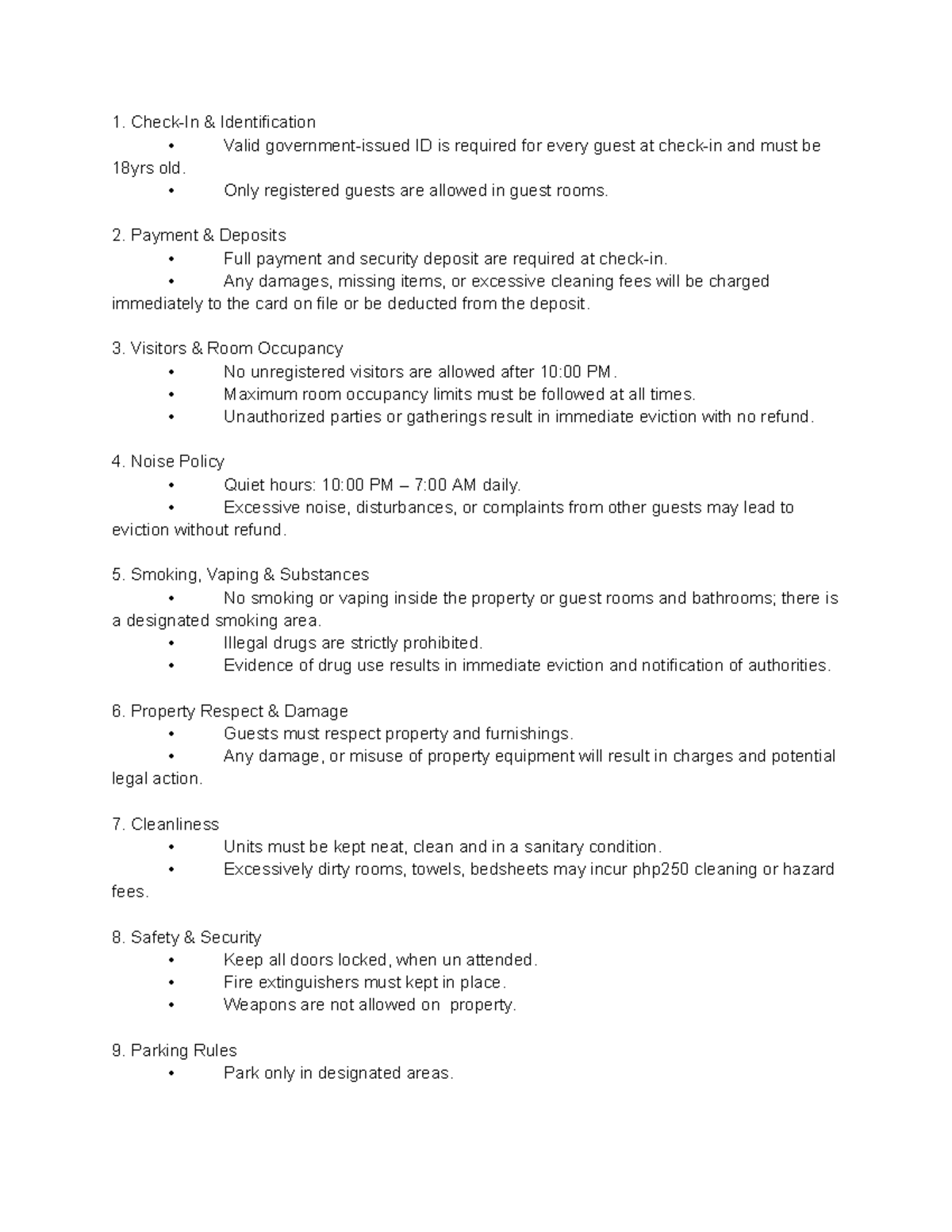 Joshua 2 - Guest Policies and Regulations Overview - Studocu