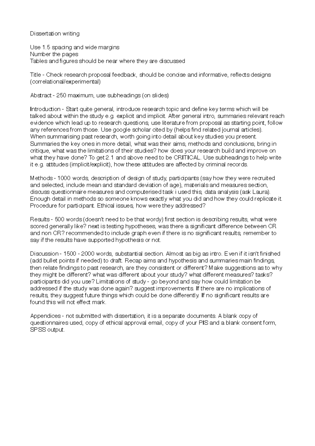 Dissertation Writing Guidelines for Research Proposals (RSH 101) - Studocu