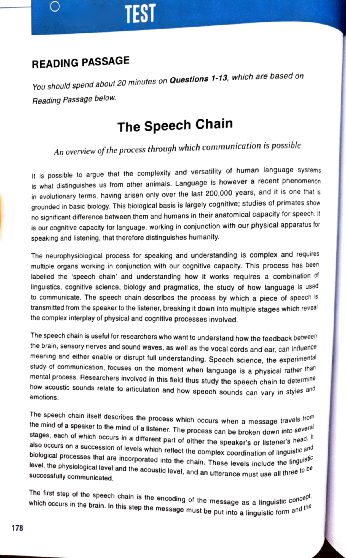 Homework - Summary for Reading Passage on Speech Chain Analysis - Studocu