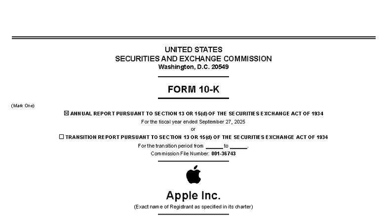 Apple Inc. 2025 10-K Annual Report: Comprehensive Overview - Studocu
