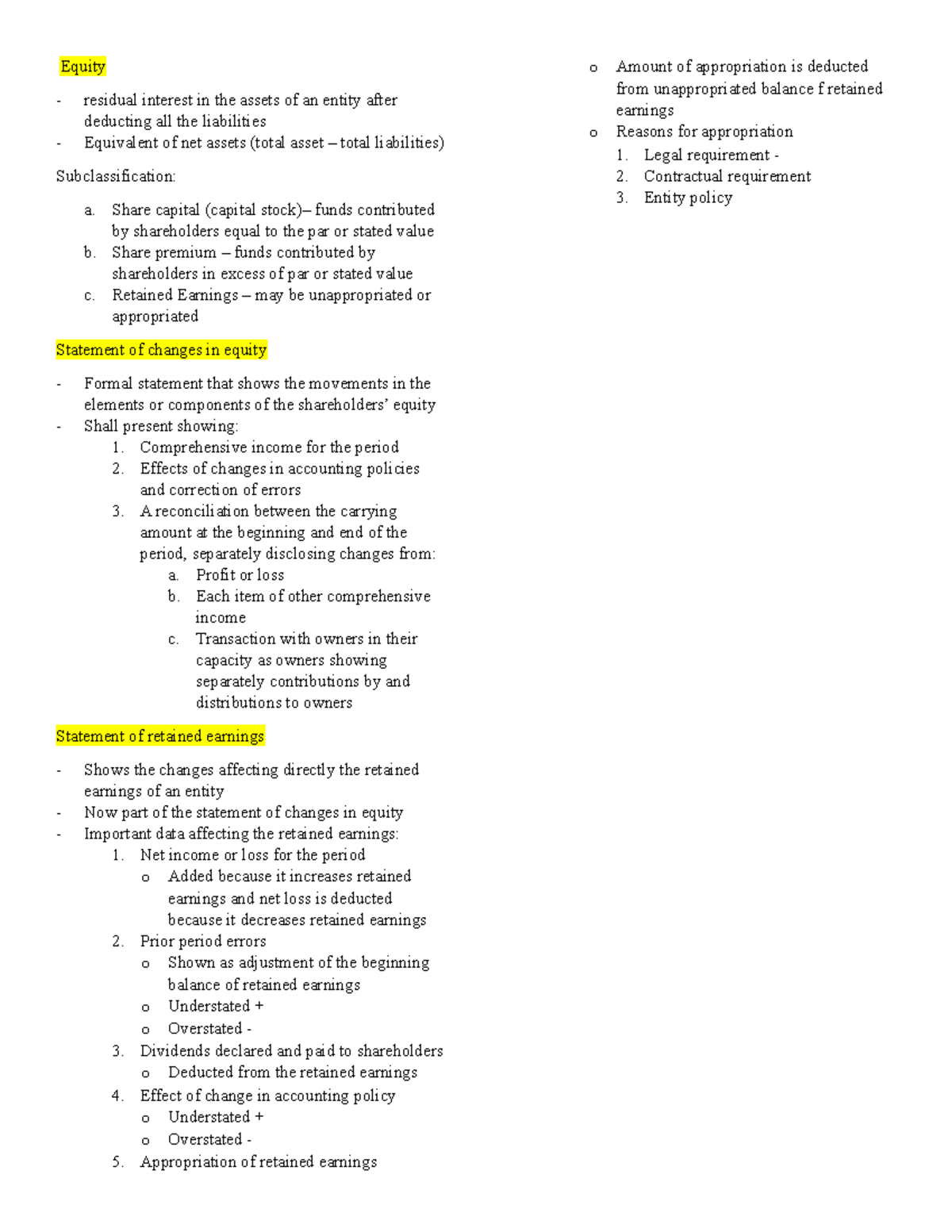 Chapter 5 - Equity Analysis in Intermediate Accounting 3 - Studocu