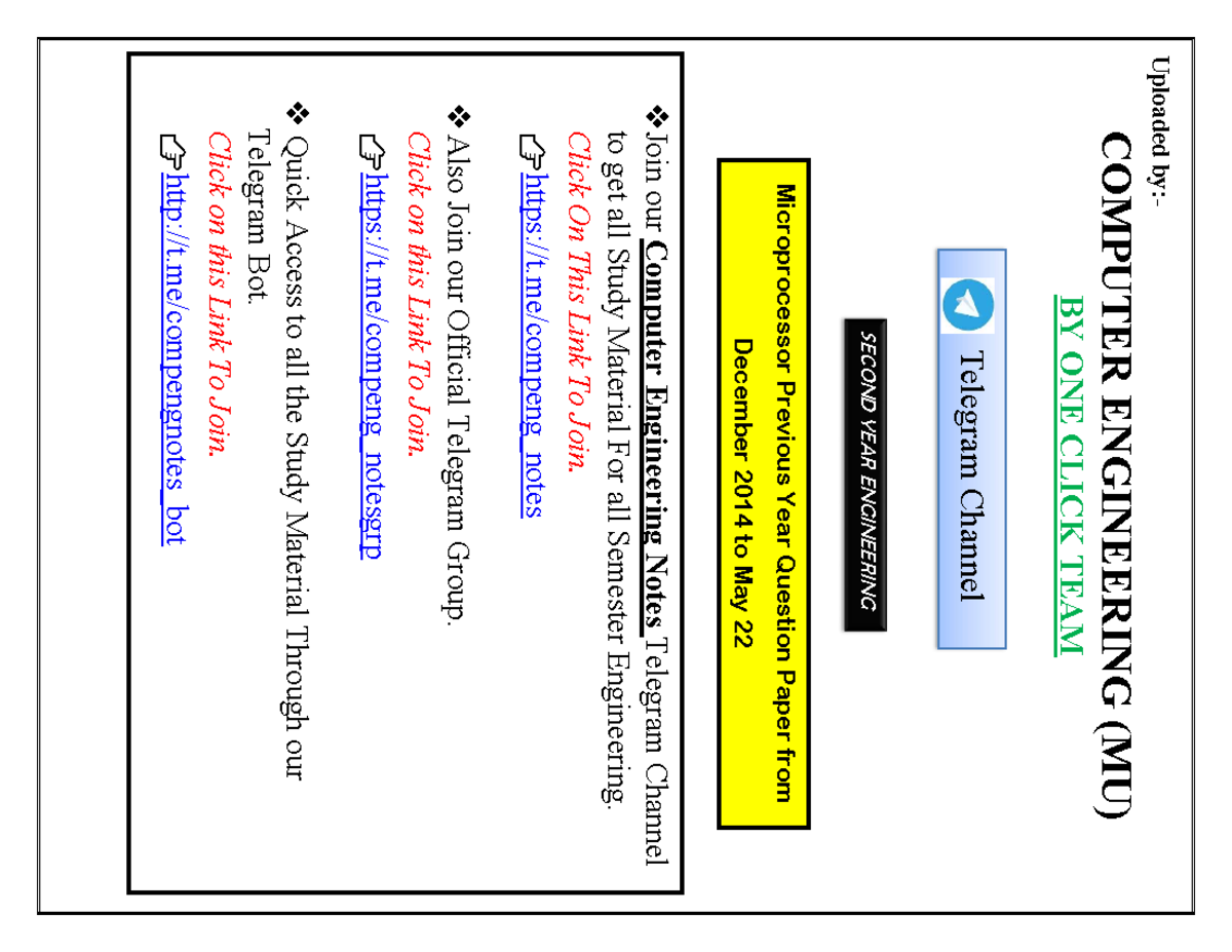 MP 30302 Microprocessor Previous Year Question Paper (Dec 2014 - May ...