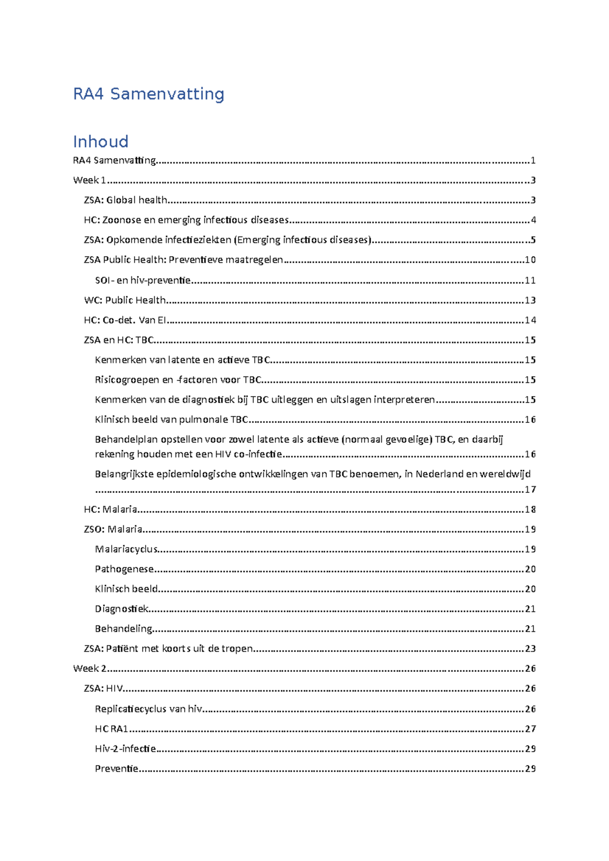 RA4 Samenvatting - RA4 Samenvatting RA4 - Studeersnel
