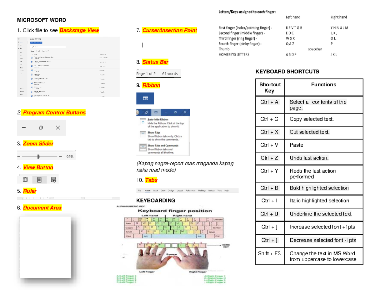 Emptech- Reviewer - MICROSOFT WORD Click file to see Backstage View ...