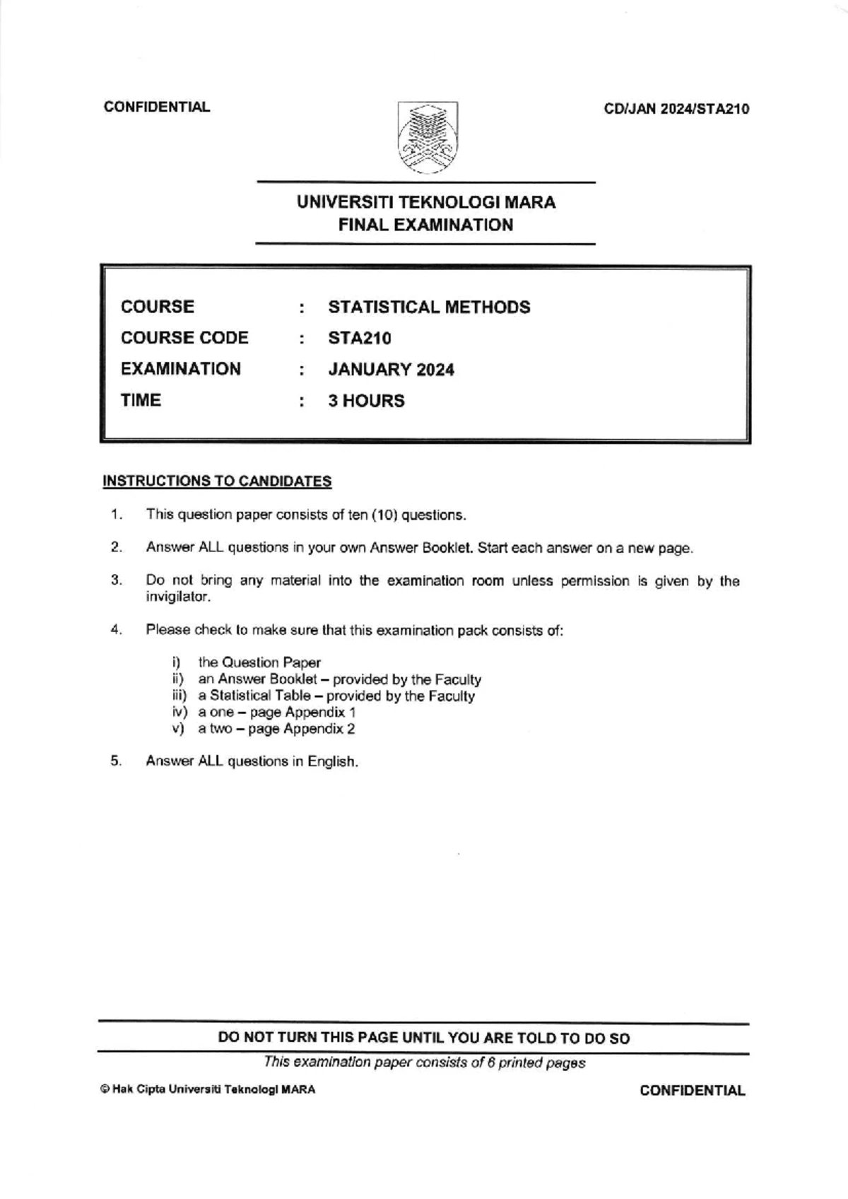 DEC 2024 - UITM INTRODUCTION TO DATABASE MANAGEMENT PAST YEAR QUESTIONS ...