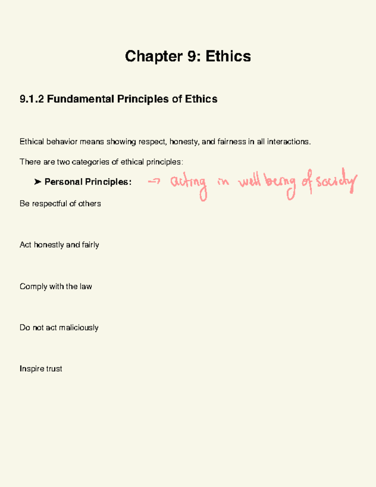 Chapter 9: Ethics - Summary & Quiz Questions (3rd Ed.) - Studocu
