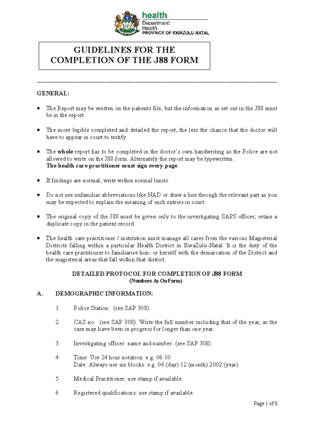 J88 Guidelines: Comprehensive Instructions for J88 Completion - Studocu