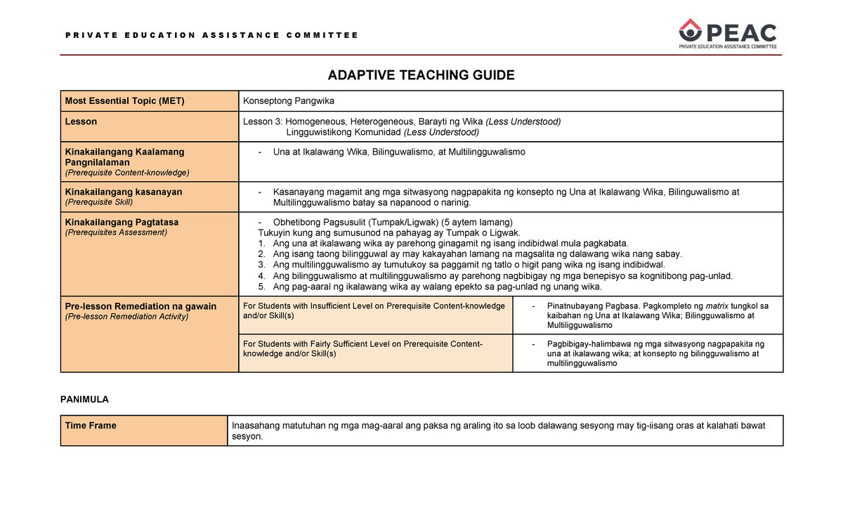 PEAC 24 25 Lesson 3: Homogeneous and Heterogeneous Language Concepts ...