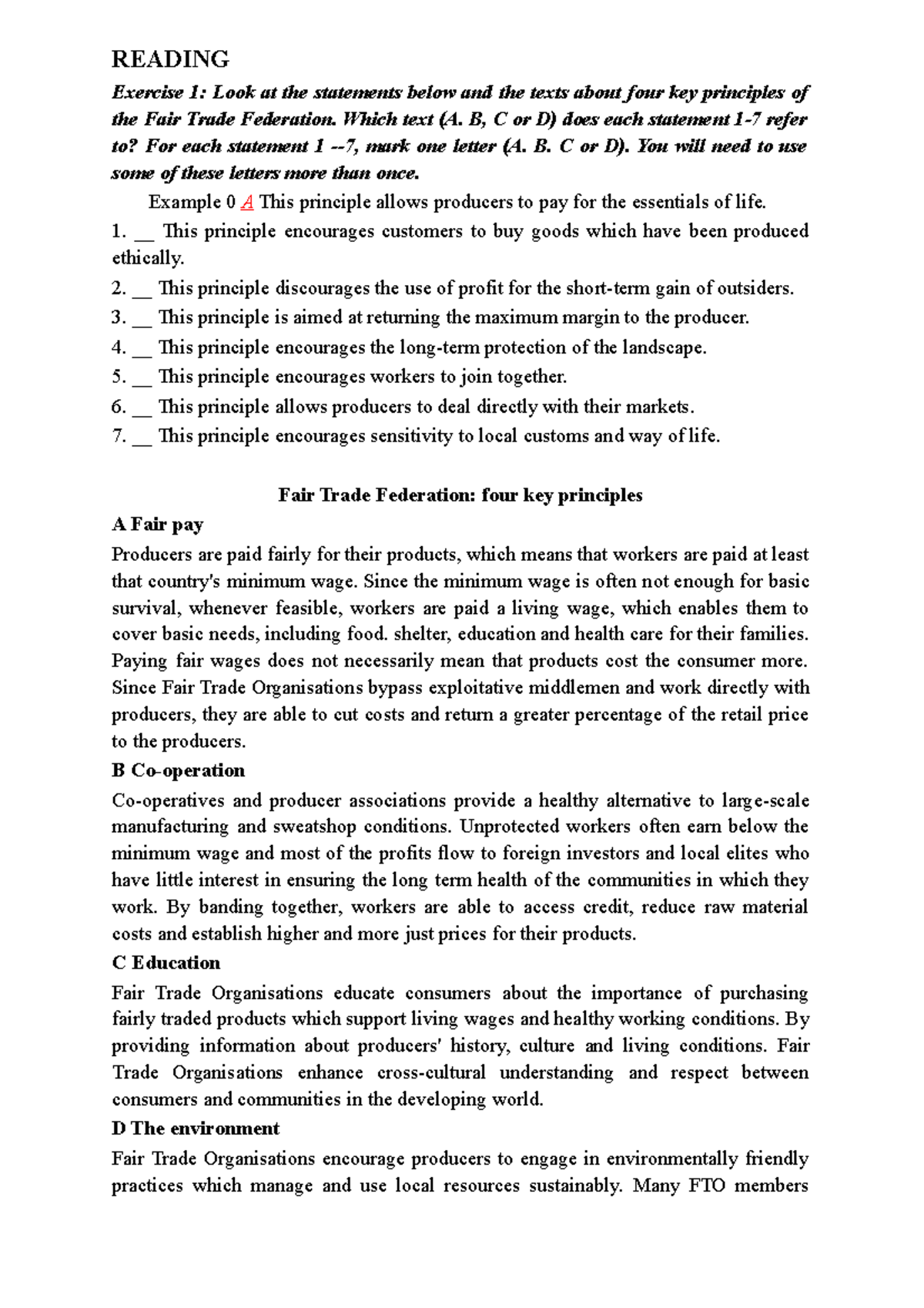 BEC Homework: Chapter 4 Reading & Listening Analysis - Studocu