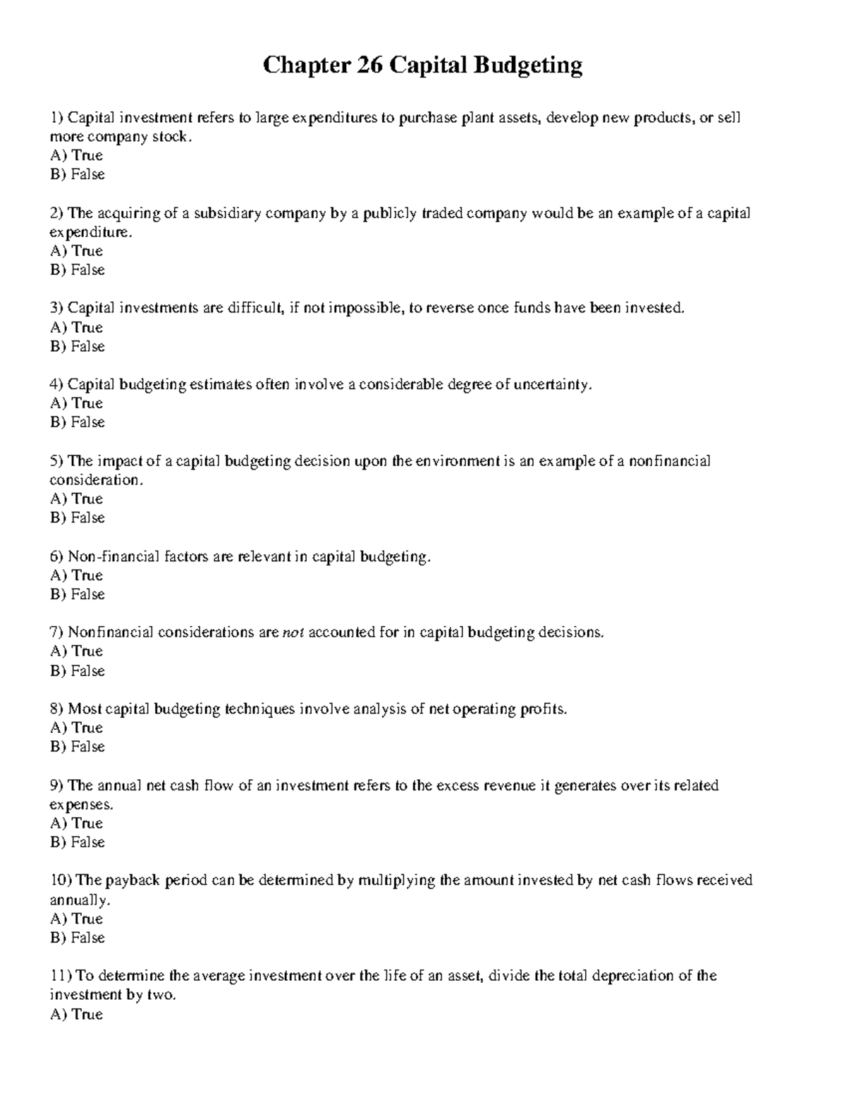 Chap026 - there are multiple choice questions to practice - Chapter 26 ...
