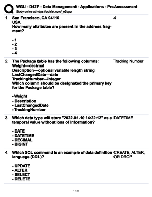 D427 PREP - Some quick SQL example code to practice - Write a SQL ...