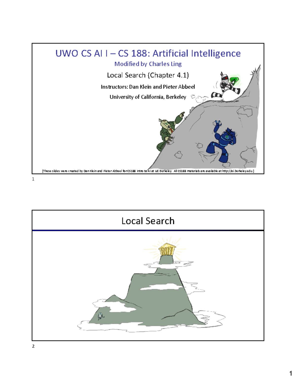 Local S - Lecture Notes - UWO CS AI I – CS 188: Artificial Intelligence ...