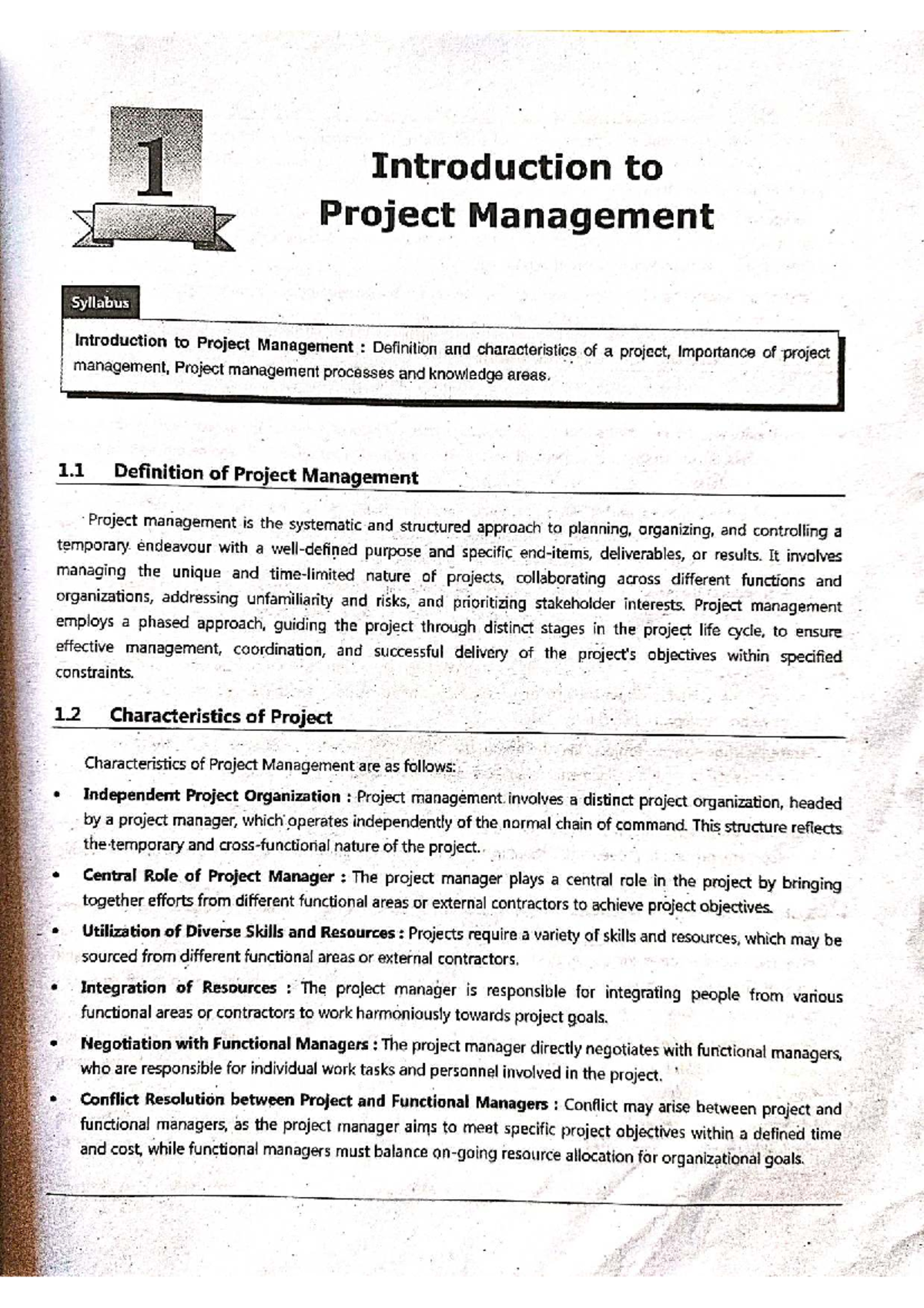 Project Management 101: Syllabus Overview and Key Concepts - Studocu