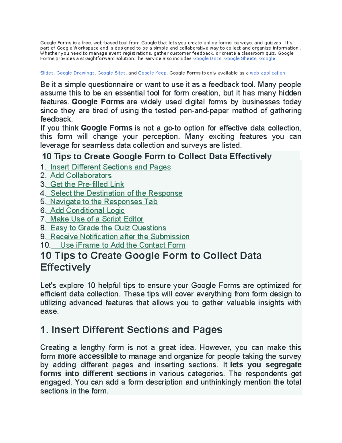 Google Forms: 10 Tips for Effective Data Collection (Research ...