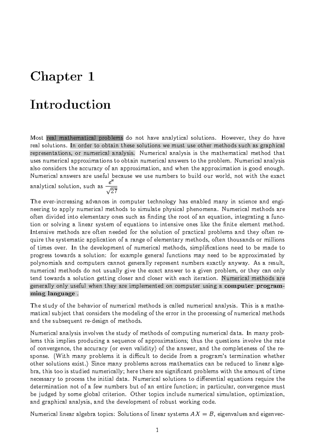 Numerical Analysis I: Integration Methods for Engineers - Studocu