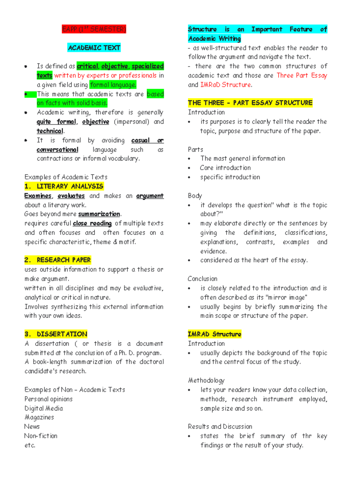 EAPP 1ST SEM - Understanding Academic Writing & Audience Factors - Studocu