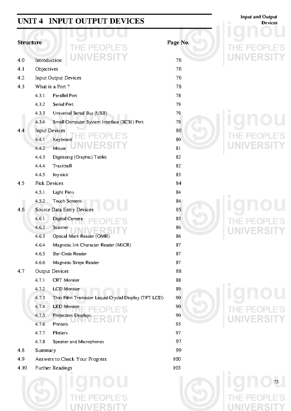 Unit 4: Input and Output Devices - Comprehensive Assignment Guide - Studocu