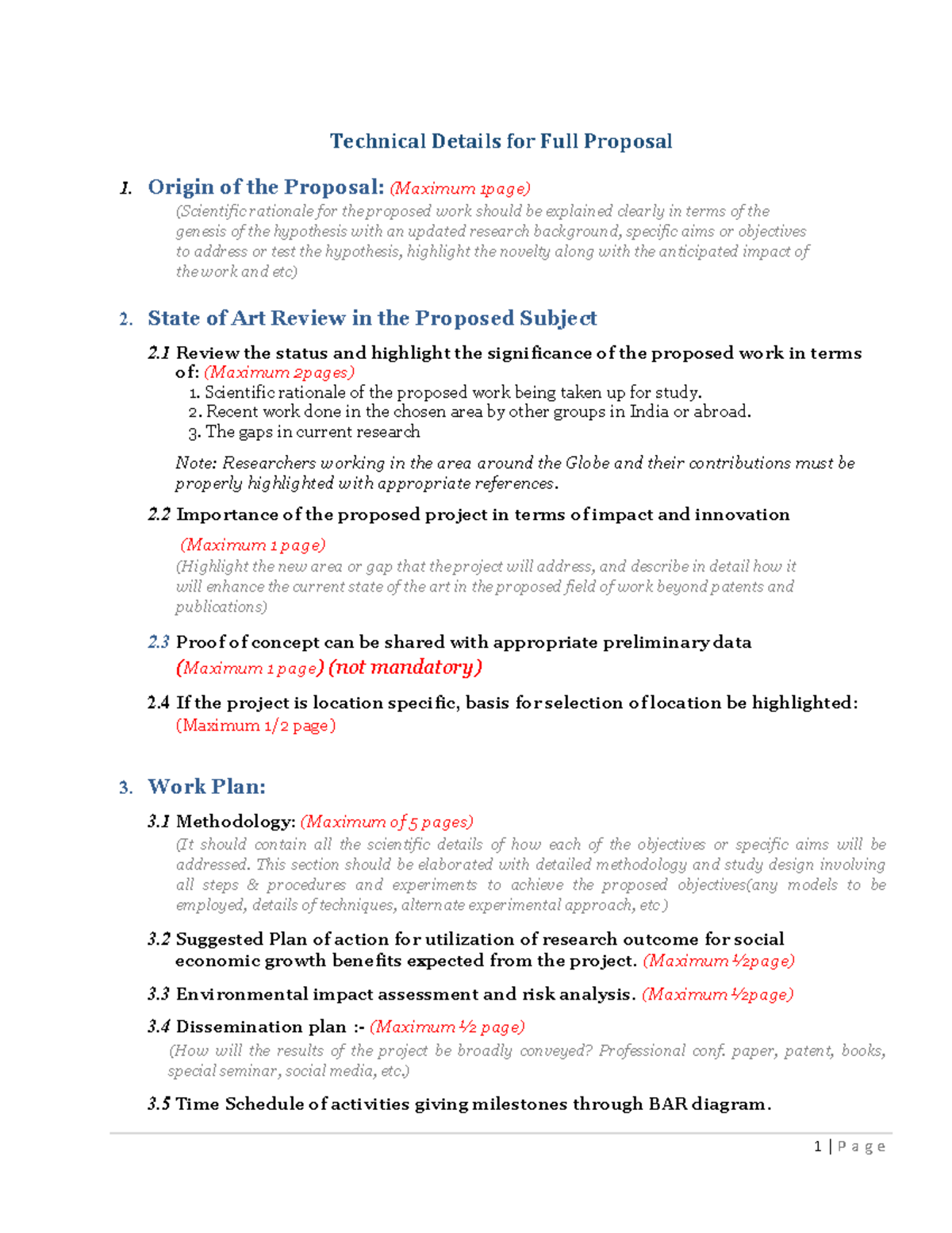 OTD ARG1 - Technical Proposal Template and Guidelines - Studocu