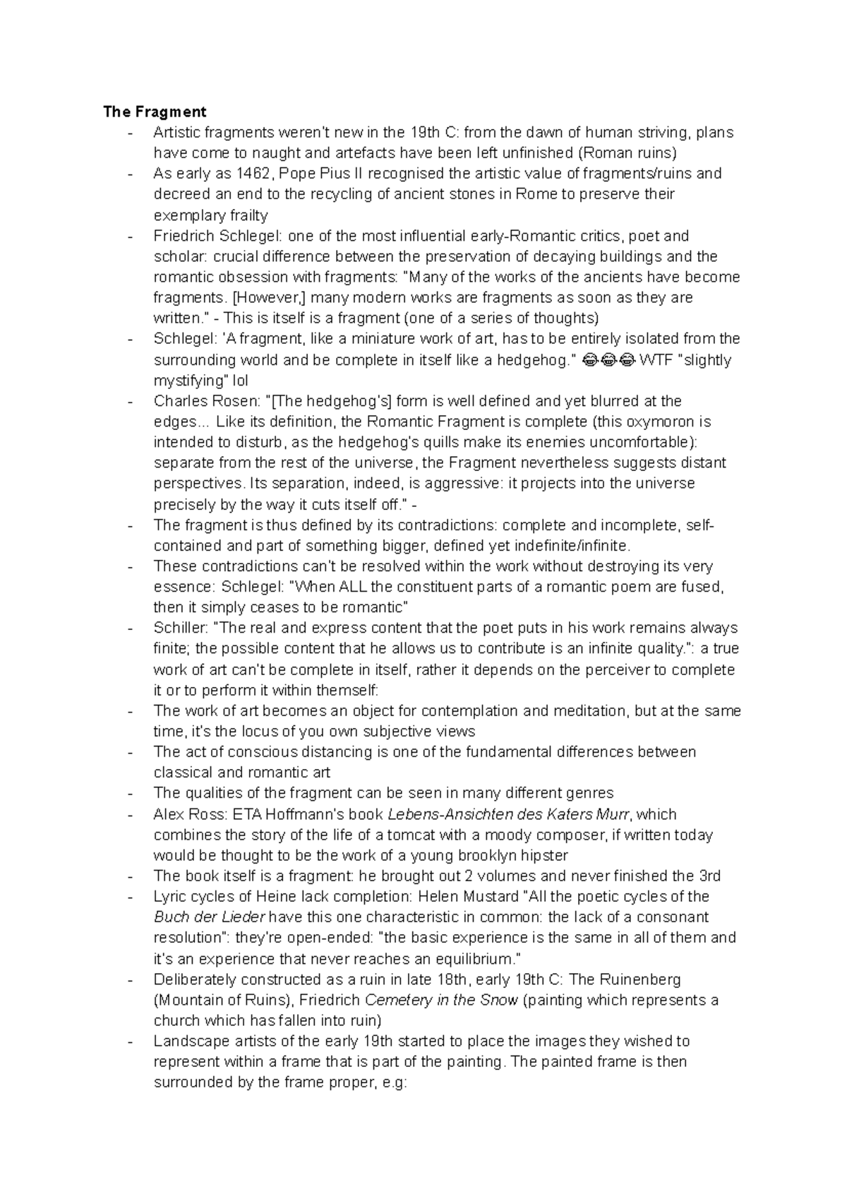 The Fragment - Paper 3 - History II Lecture 6 Notes - The Fragment ...