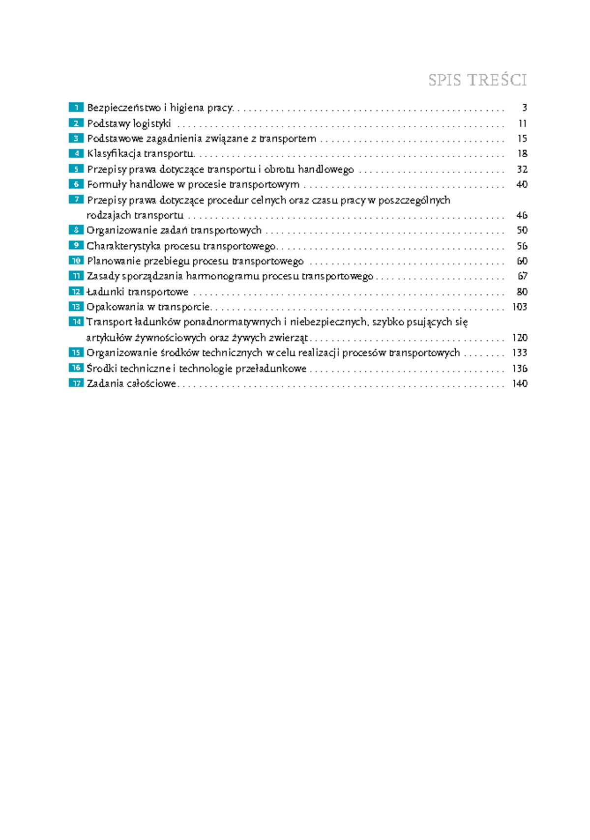 Technik logistyk SPL.04. Klucz odpowiedzi: Organizacja transportu Cz 1