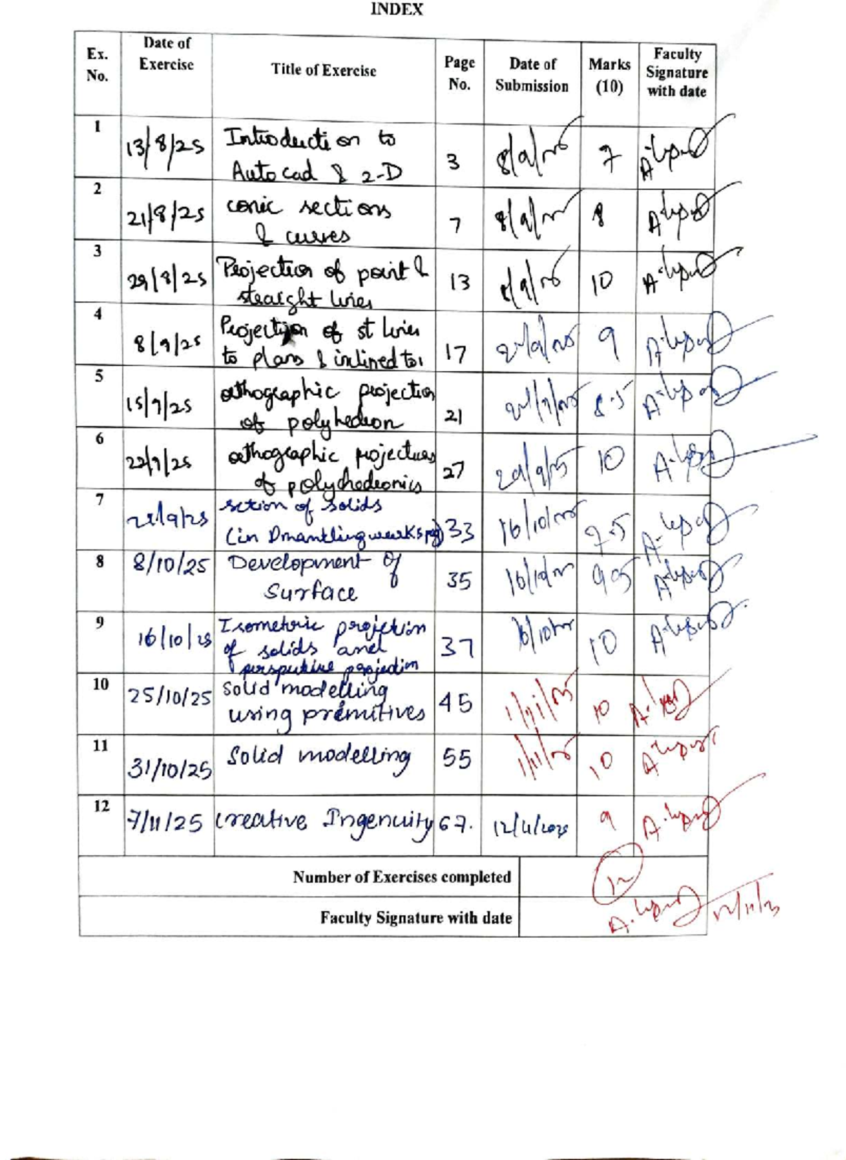 EGD Lab Manual: Exercises on AutoCAD Projections and Modelling - Studocu