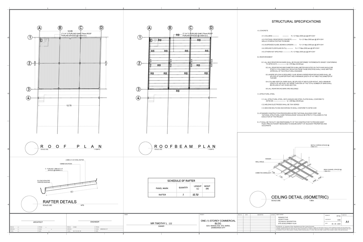 S2 - Structural Specifications for One-Storey Commercial Building - Studocu