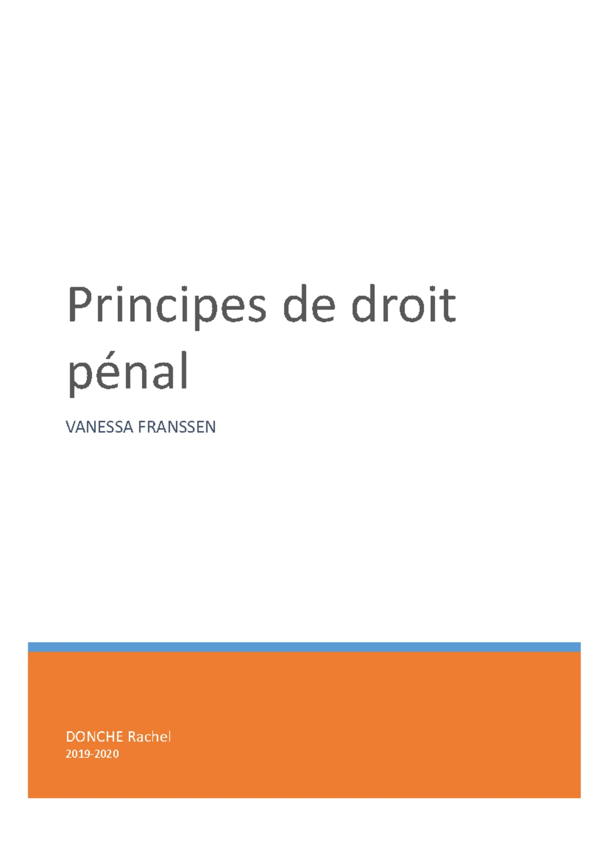 Principes de droit pénal - Partie 1 -2 - Table des matiËres Partie 1 ...