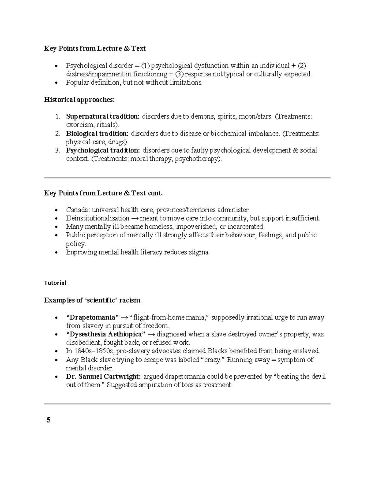 Psych Module 1 - Key Points on Psychological Disorders and Inequities ...