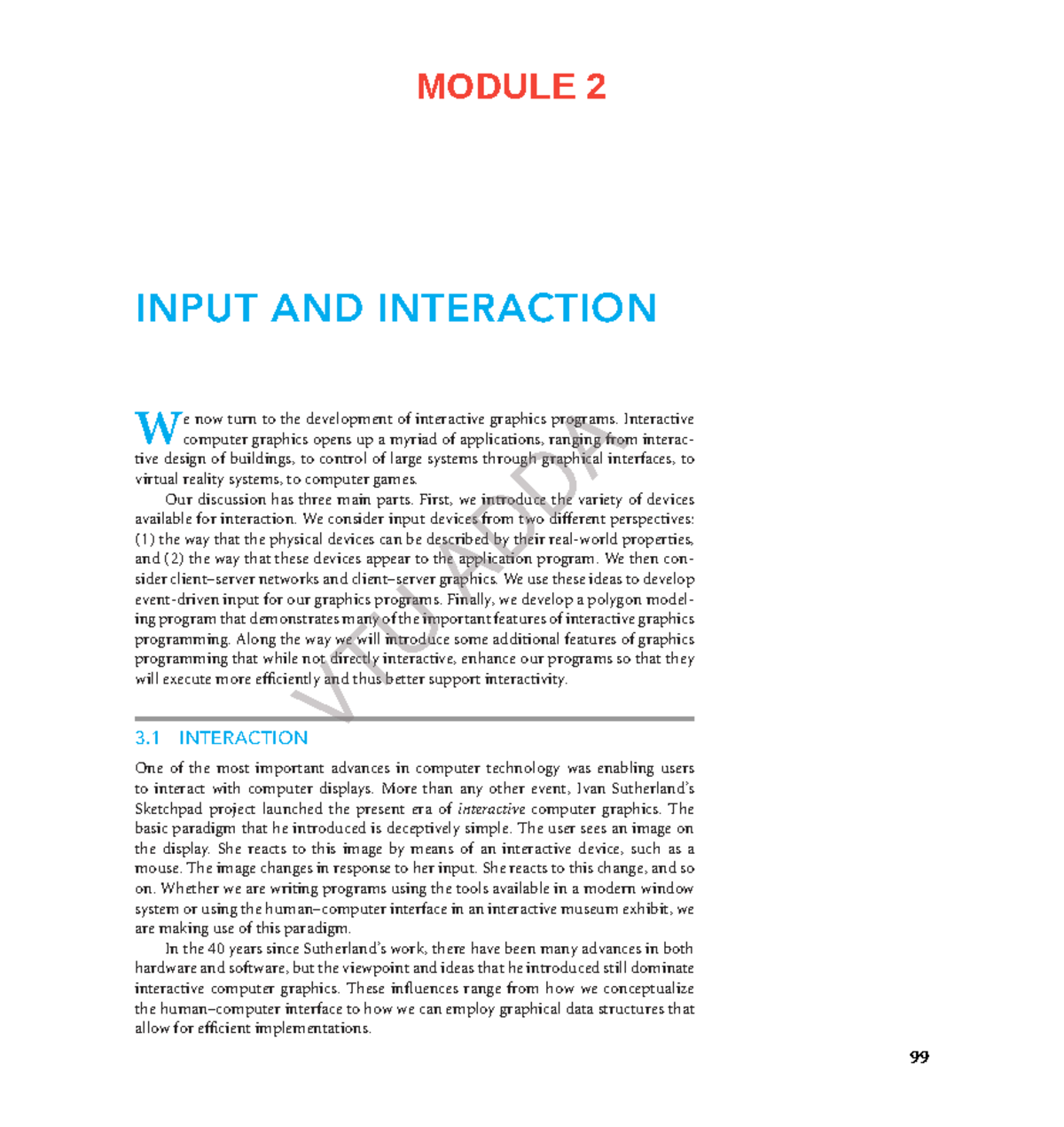 BAI515A Module 2: Input and Interaction in Interactive Graphics - Studocu