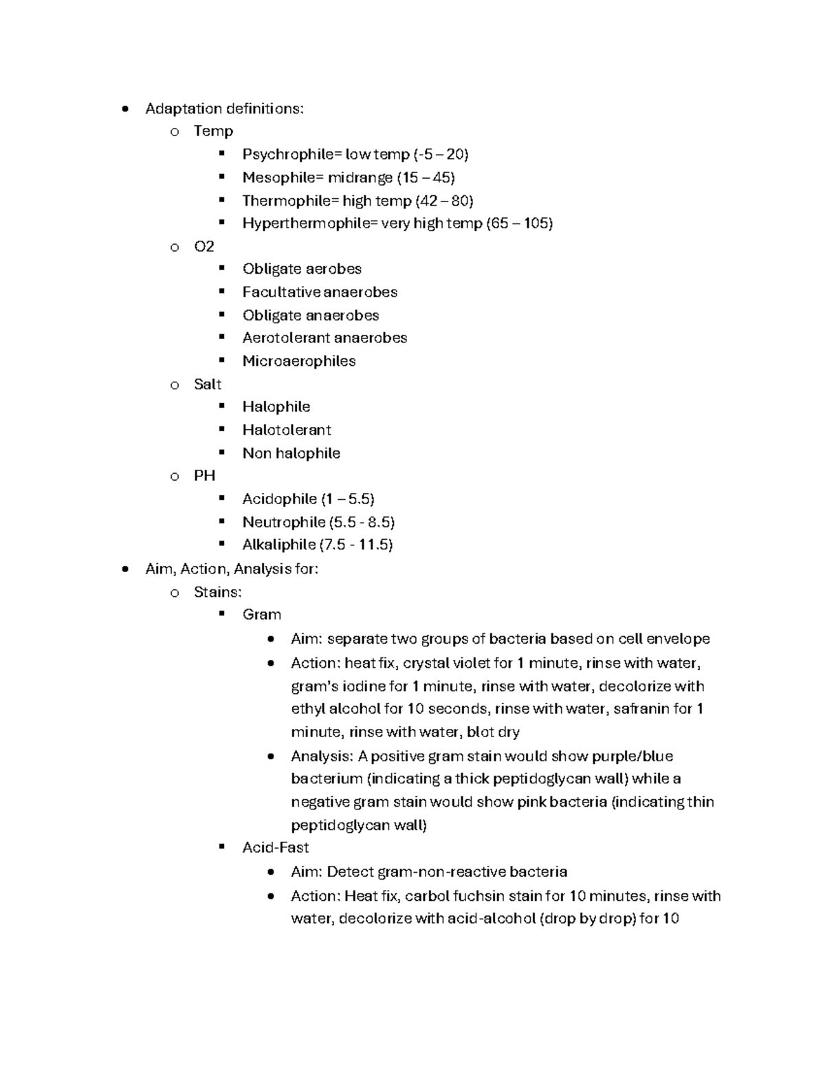 Biochemical Tests & Staining Techniques in Microbiology 101 - Studocu