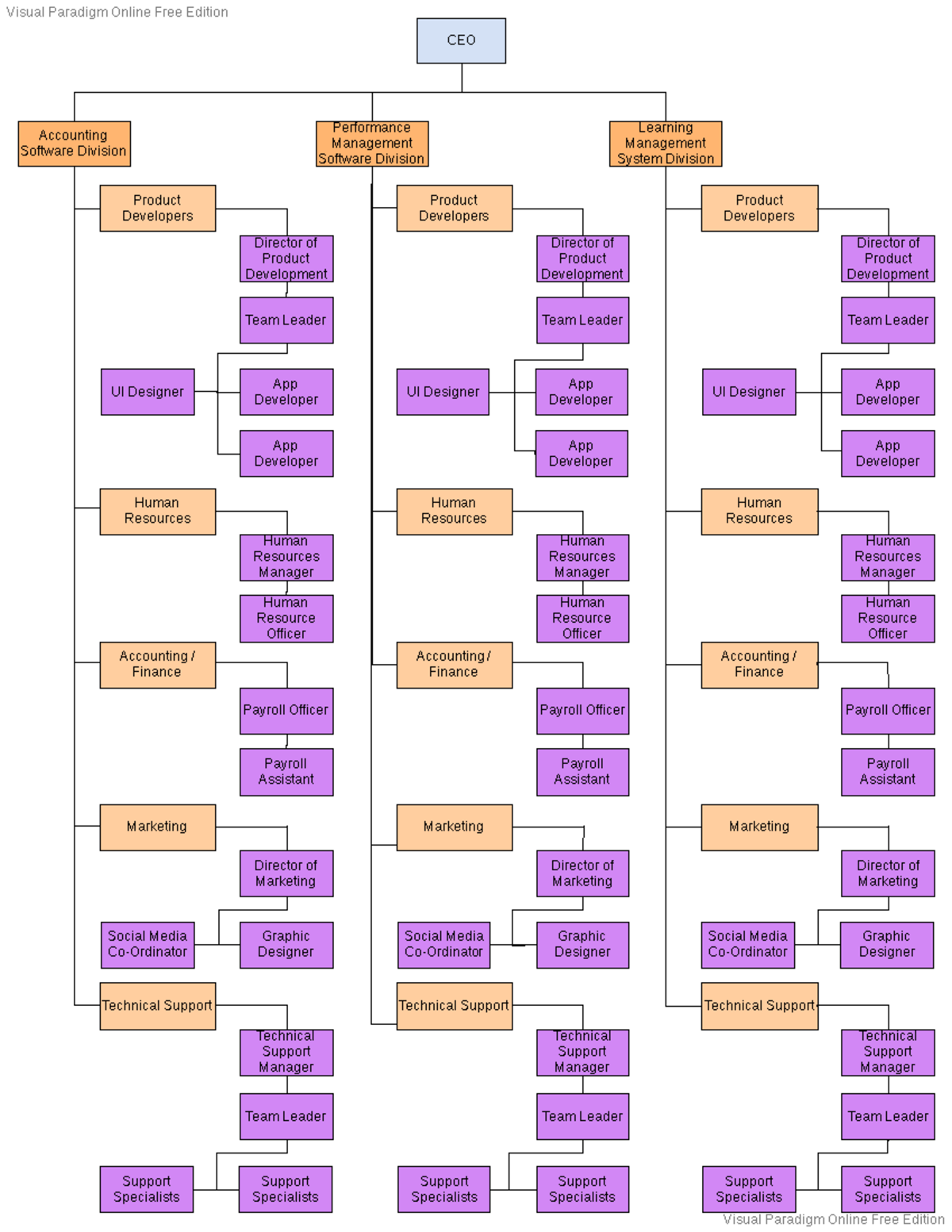 BIT501-Assignment 1 Q2i: Overview of Divisional Roles and Structure ...