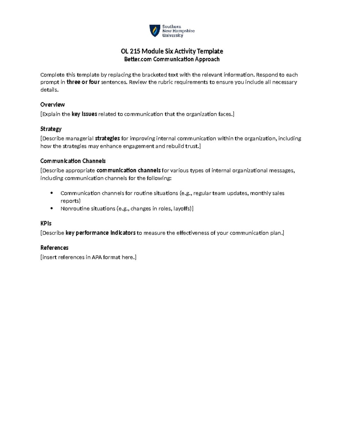 OL 215 Module 6 Activity: Enhancing Communication Strategies - Studocu