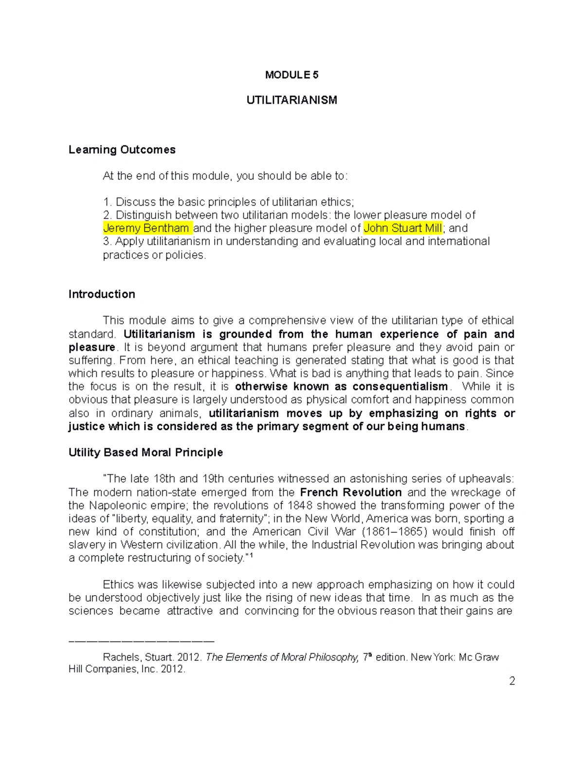Module 5: Understanding Utilitarianism and Its Ethical Implications ...