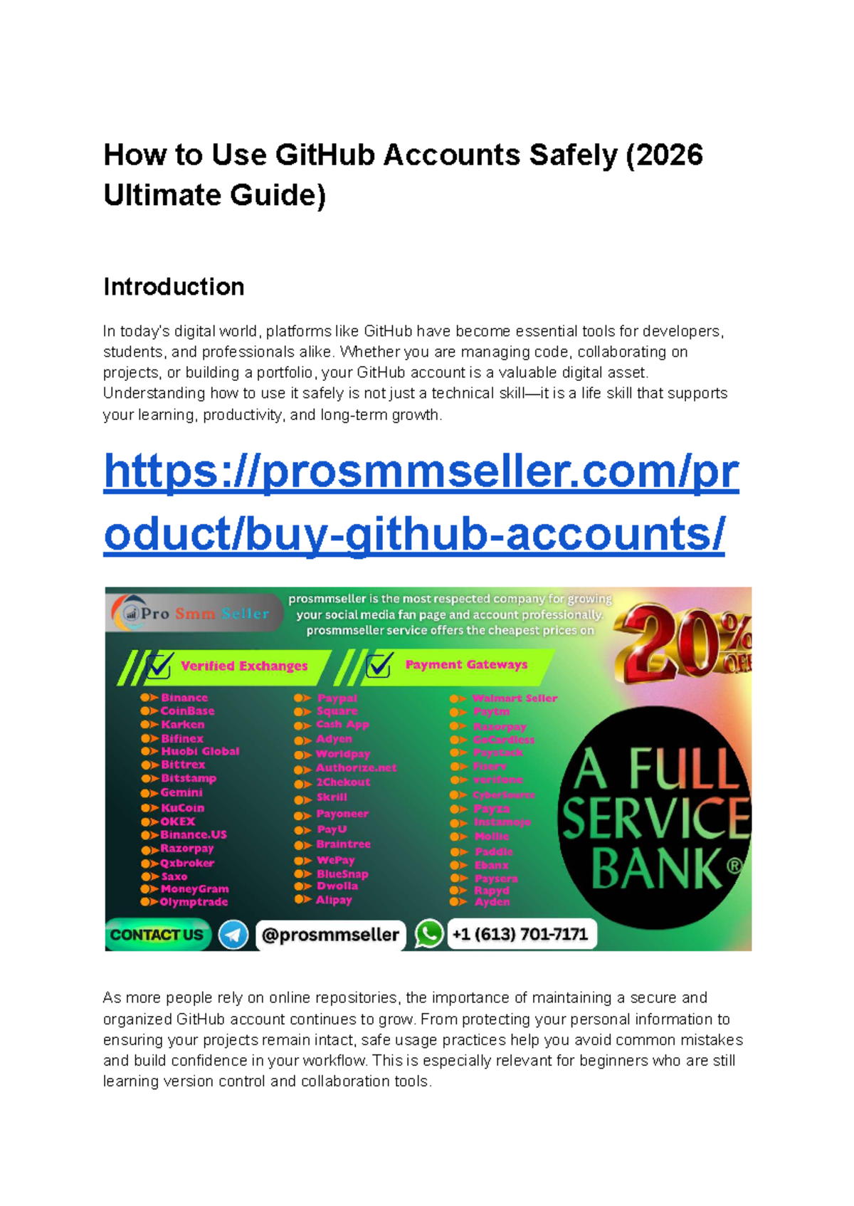 GitHub Account Safety: A Guide for Professionals (2026) - Studocu