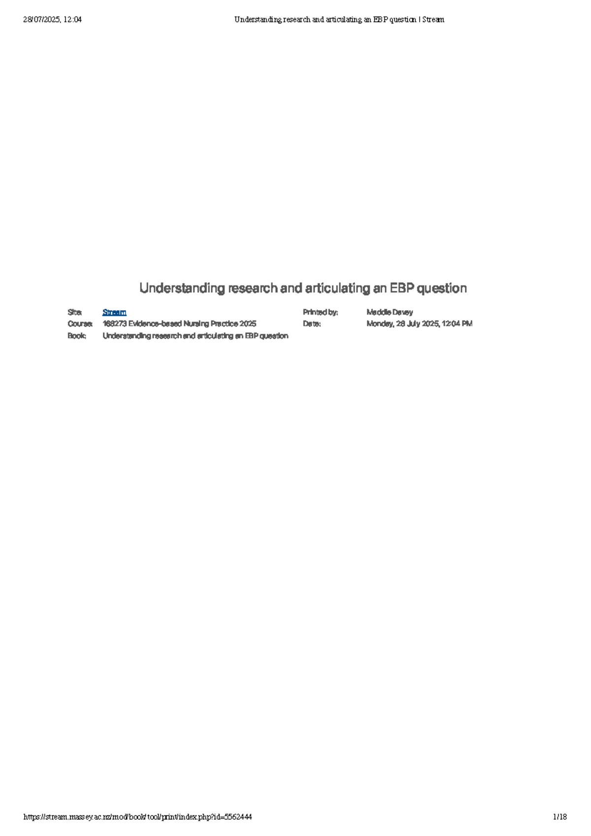 Understanding Research & EBP Questions | NURS 168273 - Studocu