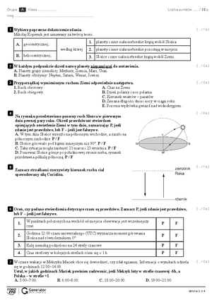 Test rozdział v procesy endogeniczne 1 - grupa a Procesy endogeniczne
