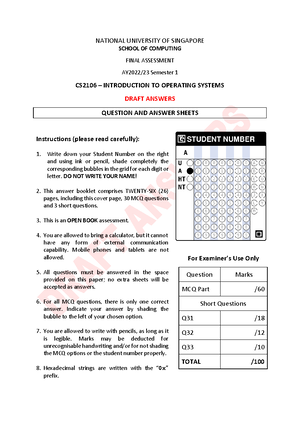 CS2106 Midterm Cheat Sheet: Operating System Caller & Stack Management ...