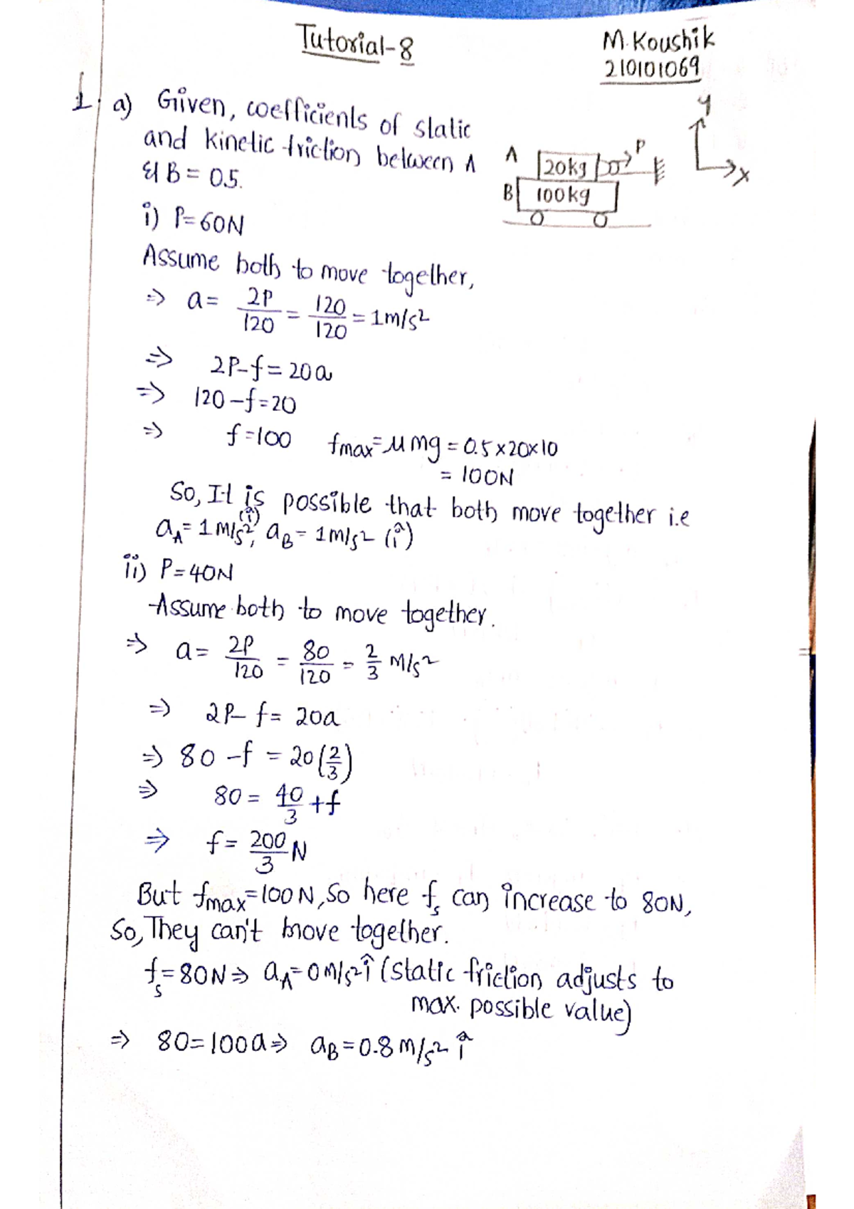 Tutorial 8 Solutions - Detailed Analysis and Step-by-Step Guide - Studocu