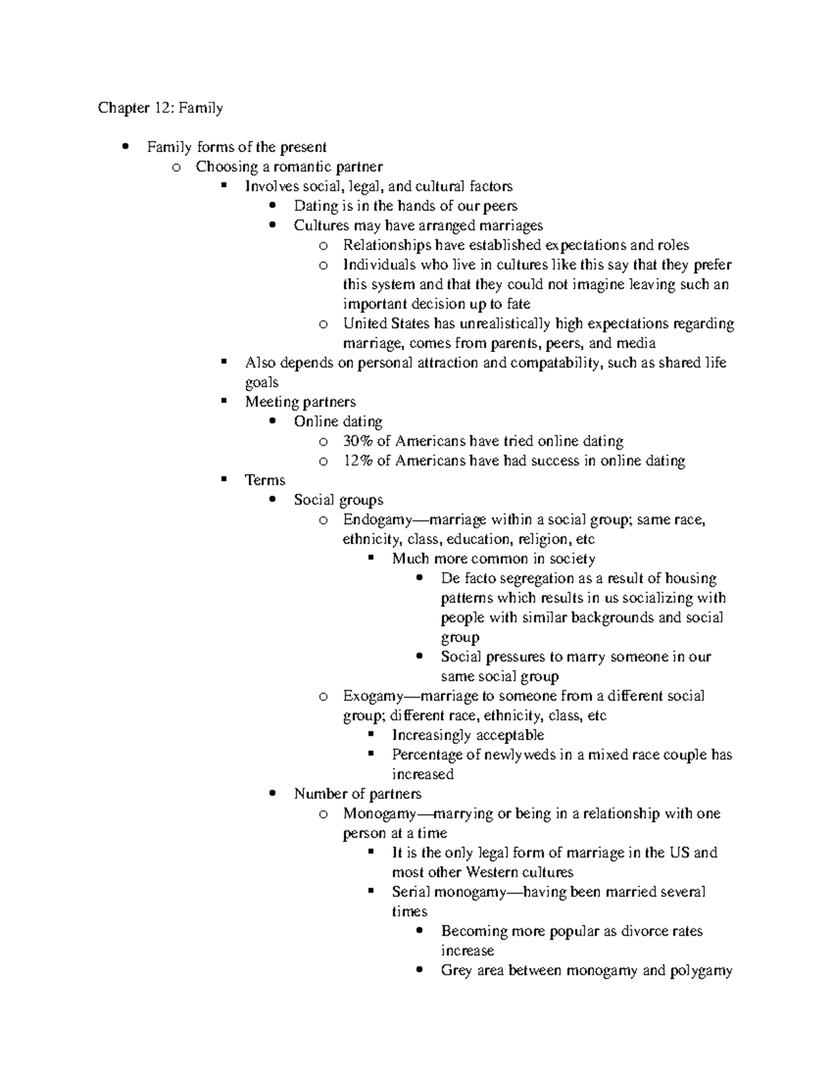 Chapter 12: Family Dynamics and Relationships in Modern Society - Studocu
