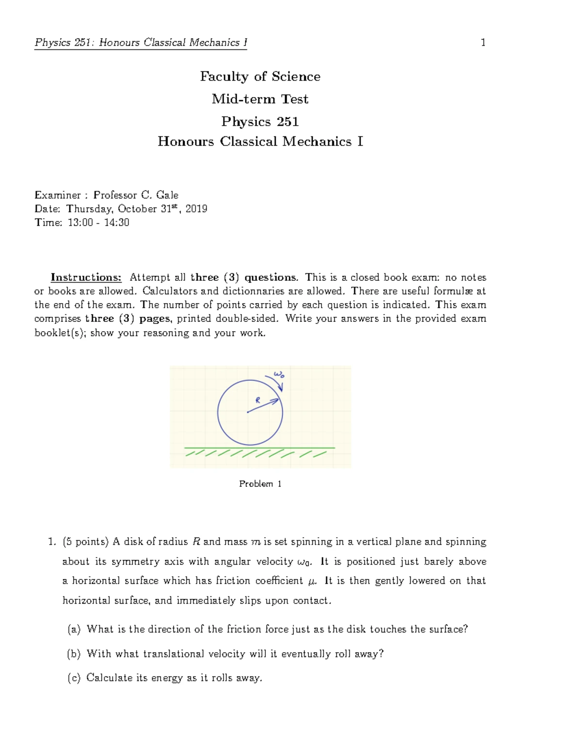 PHYS 251 Midterm Exam 2022 Solutions and Analysis - Studocu