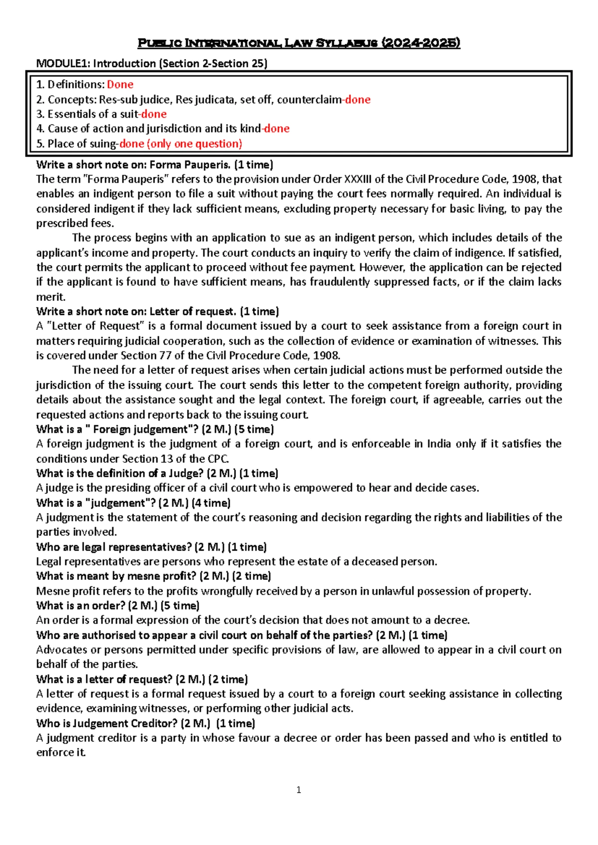CPC Module 4 - Notes for CPC - MODULE 4: Limitation Act Section 3: Bar ...