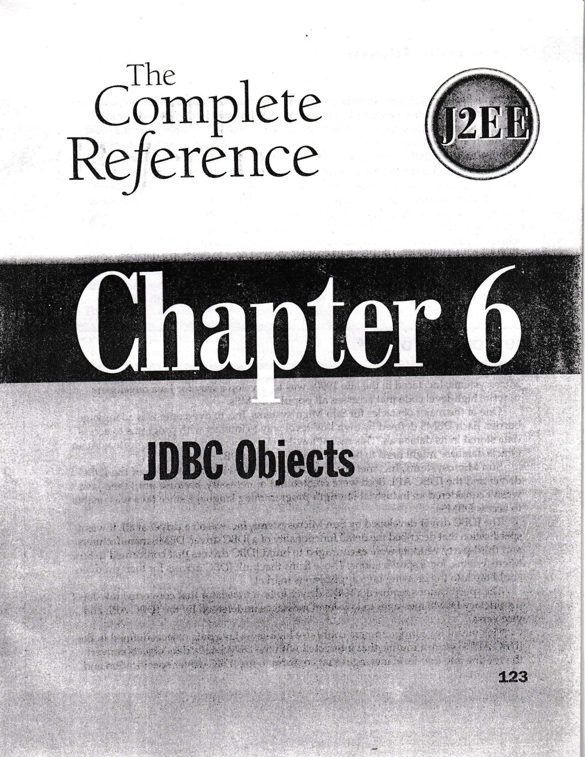 J2EE: Complete Reference Chapter 6 - JDBC Objects and Database ...