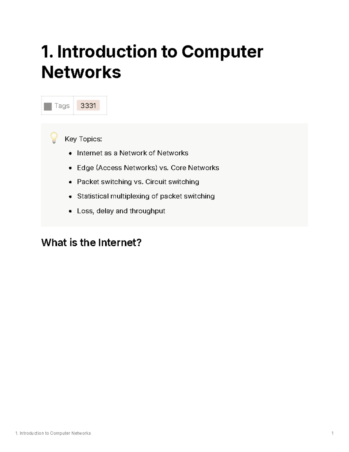 CS101: Introduction to Computer Networks - Key Concepts Overview - Studocu